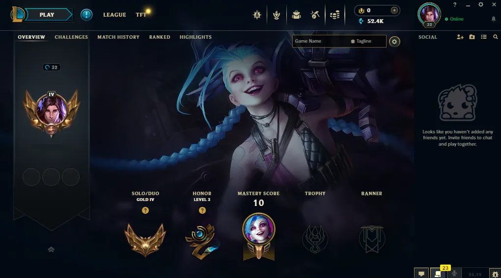 ⭐ ME⭐Gold 4💎52k BE🔥75% WR🔒Unverified